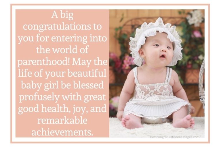 Congratulation Messages For Baby Girl - Best Congratulation Messages