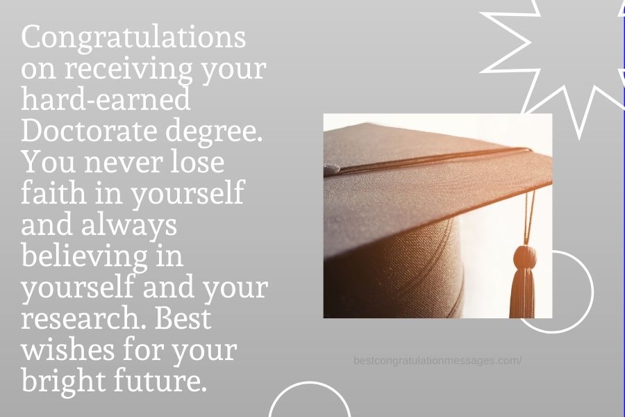 phd graduation card message