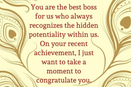 Congratulations To Boss For Achievement - Best Congratulation Messages