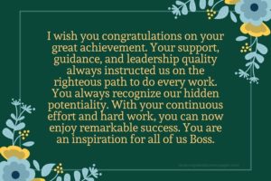 Congratulations To Boss For Achievement - Best Congratulation Messages